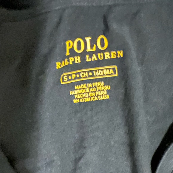 Black polo v-neck size small - Picture 3 of 3